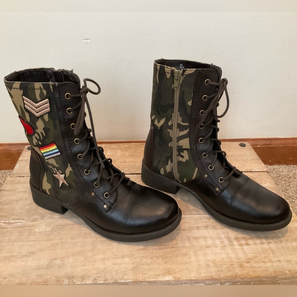 MIA Camouflage and Brown Combat Boots